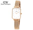 ダニエルウェリントン Daniel Wellington ダニエルウェリントン DW00100527 QUADRO LUMINE PRESSED MELROSE 腕時計 レディース 女性用 アナログ クォーツ ローズゴールド ホワイト文字盤 【送料無料】