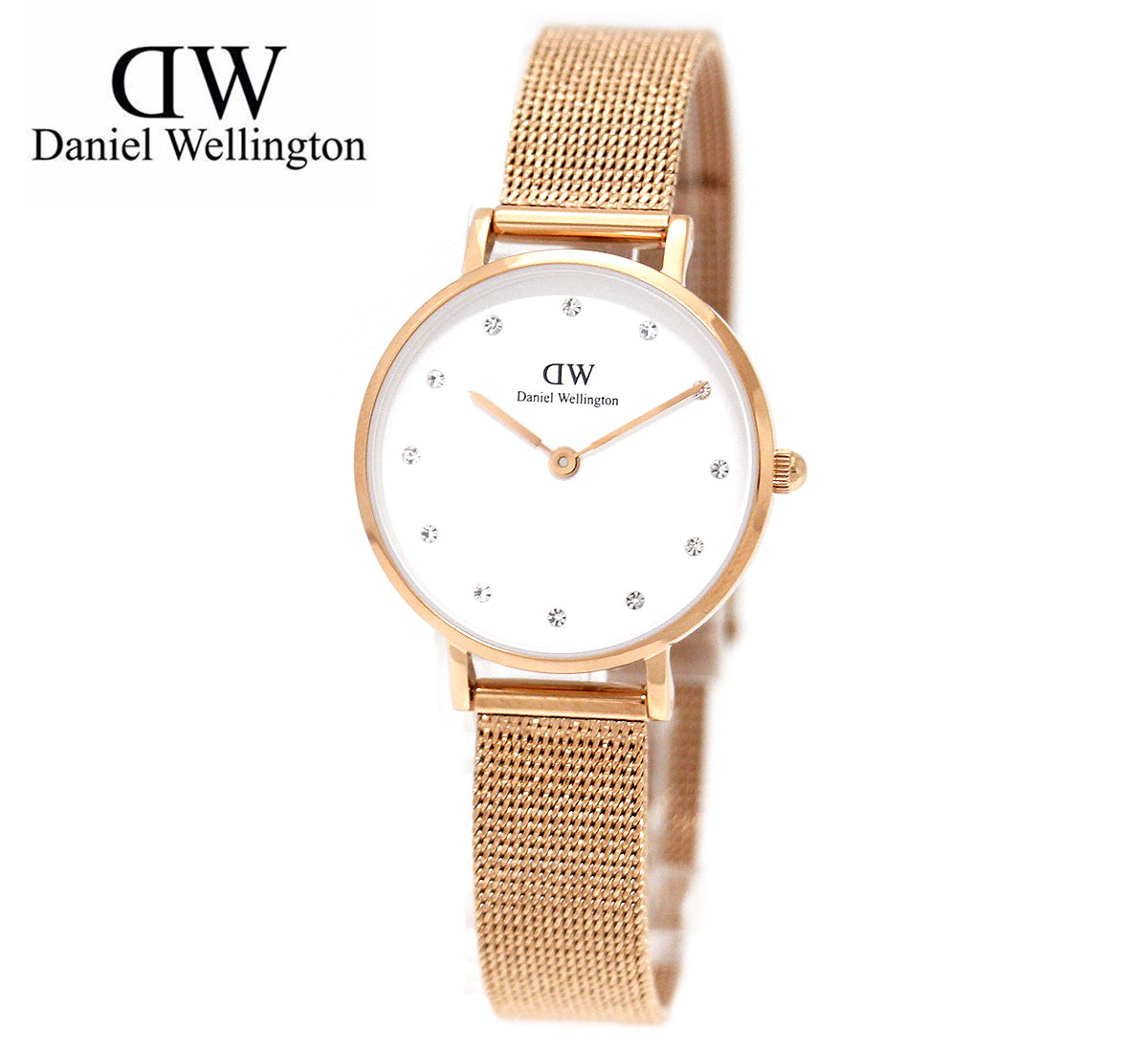 ダニエルウェリントン Daniel Wellington ダニエルウェリントン DW00100528 PETITE LUMINE PRESSED MELROSE 28MM 腕時計 レディース 女性用 アナログ クォーツ ローズゴールド ホワイト文字盤 【送料無料】