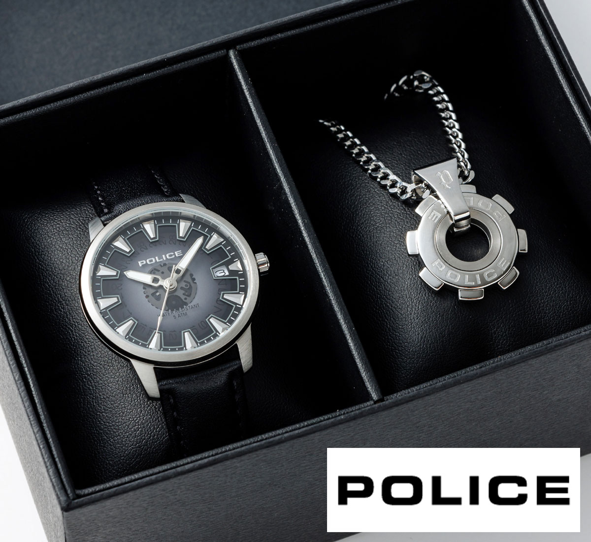 ポリス 腕時計（メンズ） POLICE ポリス GB0040601 腕時計 ネックレス REACTOR SILVER SET レクター シルバー セット アクセサリー メンズ 男性用 プレゼント ギフト PEWGB0040601 24232PSS01 【送料無料】