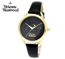 VivieneWestwood ヴィヴィアンウエストウッド VV163GDBLK レディース 女性用 腕時計 オーブ 革バンド アナログ ブラック×ゴールド 在庫処分 【訳あり】【送料無料】