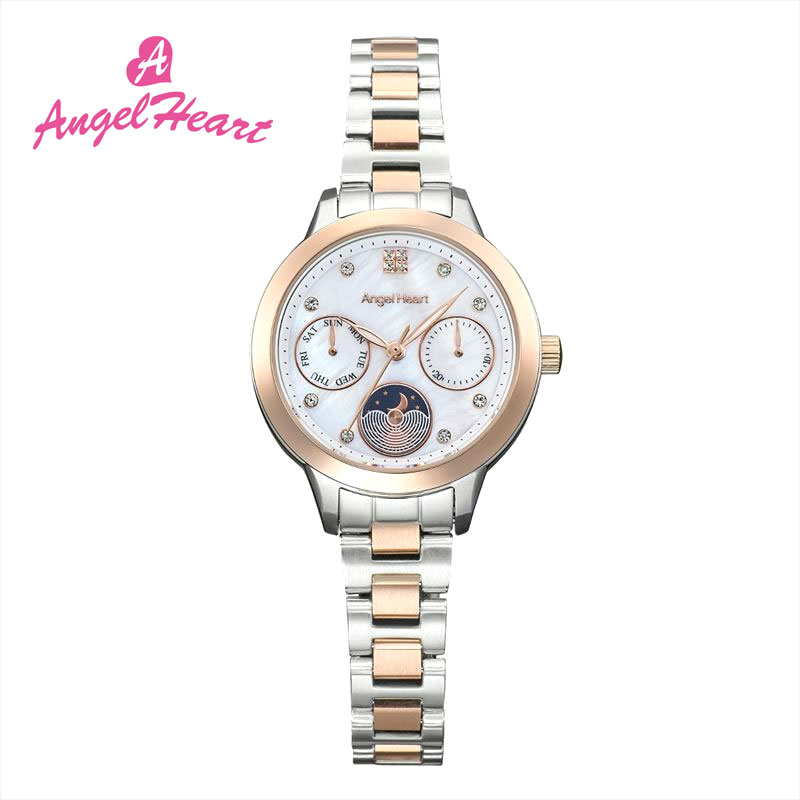 Angel Heart エンジェルハート IT30PS 腕時計 Innocent Time イノセントタイム サン&ムーン レディース 女性用 クオーツ シルバー×ピンクゴールド パール文字盤 プレゼント ギフト 【送料無料】