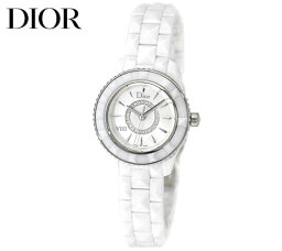 ディオール 腕時計（レディース） DIOR CD1221E2C002 ディオール8　DIOR VIII オンユイット 腕時計 28MM ウォッチ レディース クオーツ ダイヤ入り シェル文字盤 セラミック ホワイト 【送料無料】