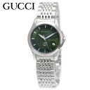 GUCCI グッチ YA1265008 Gタイムレス G-Timeless 腕時計 レディース 女性用 ウォッチ アナログ クォーツ シルバー グリーン文字盤 新品 【送料無料】(2)