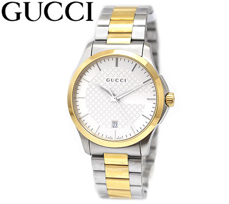 楽天ジュエリーセキネGUCCI　グッチ　YA126450 Gタイムレス 38MM G-Timeless 腕時計 メンズ 男性用 ウォッチ アナログ クォーツ シルバー ゴールド コンビ 【送料無料】