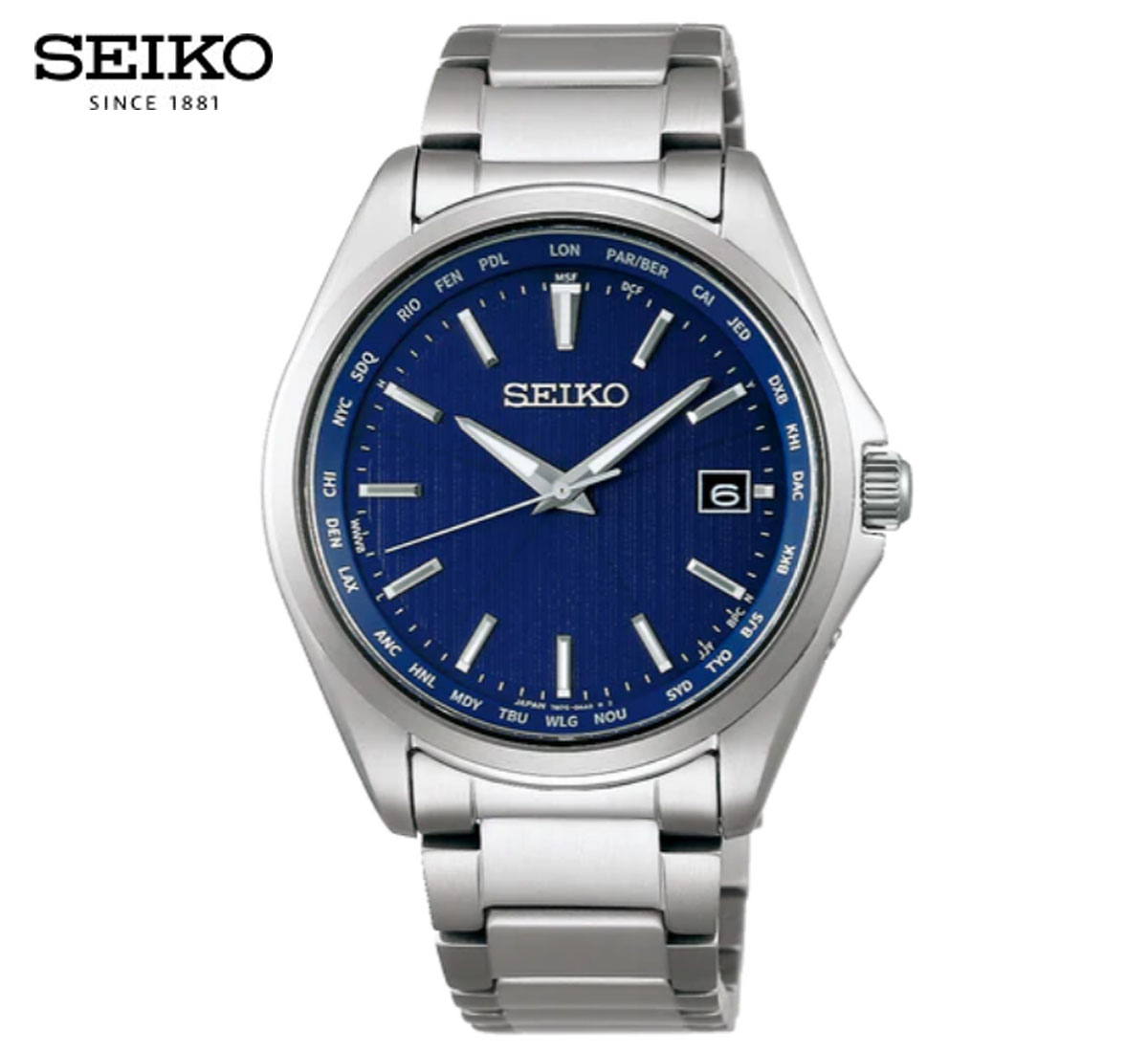 SEIKO SELECTION SBTM289 セイコー セレクション メンズ 腕時計 男性用 電波ソーラー チタン製 アナログ シルバー ブルー文字盤 ギフト..