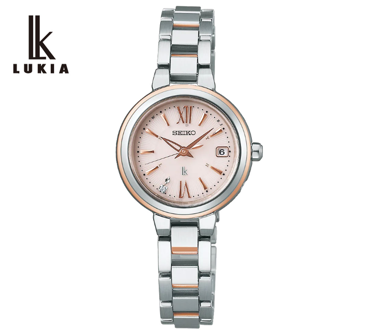 SEIKO LUKIA SSVW234 セイコー ルキア Essential Collection エッセンシャルコレクション レディース 女性用 腕時計 ソーラー電波 ラウンド型 シルバー ピンクゴールド 