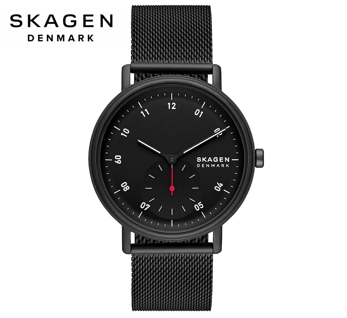 スカーゲン 腕時計（メンズ） SKAGEN スカーゲン SKW6892 KUPPEL 二針 サブセコンド ブラック ステンレススチール メッシュウォッチ メンズ 腕時計 正規品 アナログ 【送料無料】