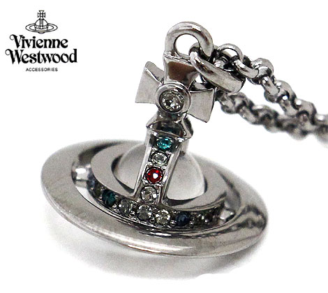 ヴィヴィアンウエストウッド ネックレス（レディース） VivienneWestwood ヴィヴィアンウエストウッド 63020098 S001 アクセサリー PTEITE ORB プチオーブ ペンダント/ネックレス ガンメタル 【送料無料】