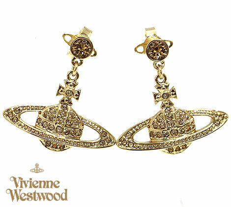 VivienneWestwood　ヴィヴィアンウエストウッド　62020025 R121　ピアス　アクセサリー　ミニ バス レリーフ ドロップ ピアス　ゴールド【送料無料】