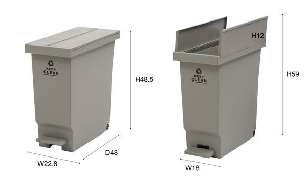 バタフライペダルペール 32L LFS-769BR LFS-769GR LFS-769WH 【同梱不可 返品不可 キャンセル不可商品】東谷LF インテリア雑貨家具 ごみ箱 ダストボックス ごみばこ ゴミ箱 バタフライ式 コンパクト 軽量 キャスター付き 取っ手 ペダル折りたたみ [2]