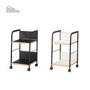 デスクワゴン END-403BK END-403WH 【条件付送料無料 同梱不可 返品不可 キャンセル不可商品】パイプ棚 サイドテーブル キャスター付き 移動 ...