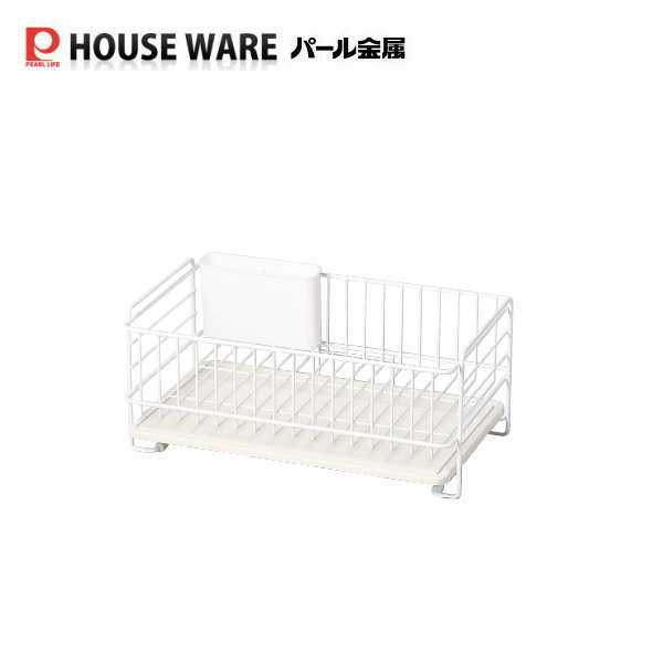 Rakuten - スキット珪藻土トレー水切りバスケット スリム(ホワイト) HB-4986 パール金属 水切りラック