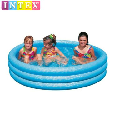 インテックス クリスタルベビープール168(大) U-58446 キャプテンスタッグ(INTEX) ベランダ、お庭で水遊び・水あそび・家庭用・熱中症対策に・子供用ビニールプール・ベビープール (非フタル酸系可塑剤使用塩化ビニル樹脂)ME-7034