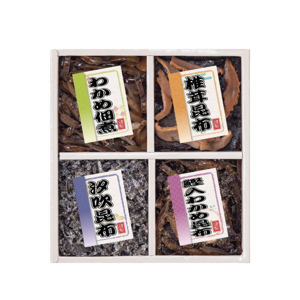 廣川昆布 御昆布 佃煮4品詰合せ KA-15 200-32 挨拶まわりや御礼時の手土産・お土産に!お中元・お歳暮、プレゼント・ギフト、返礼品、お返し、贈答、贈り...