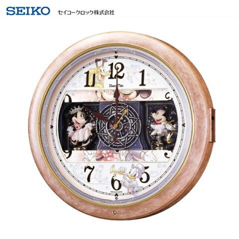 【限定特価】セイコー(SEIKO) 電波掛け時計 ディズニータイム FW561A 【条件付送料無料/限定特価】 かわいいディズニーキャラクター/ミッキー＆ミニー/おしゃれな壁掛け電波時計/電波掛時計/からくり時計・振り子時計/スイープ・連続秒針/夜間音がしないおやすみ秒針