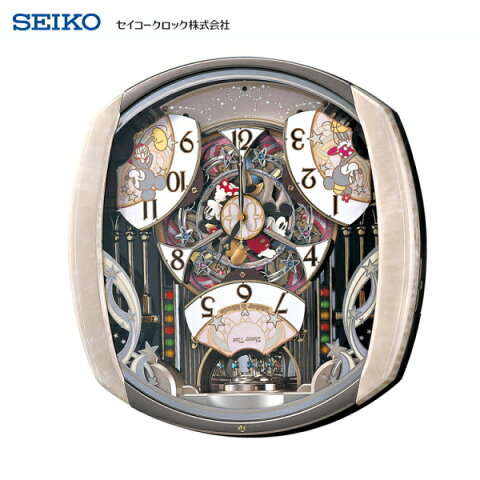 【限定特価】セイコー(SEIKO) 電波掛け時計 ディズニータイム FW563A 【条件付送料無料/限定特価】 かわいいディズニーキャラクター/ミッキー＆ミニー/おしゃれな壁掛け電波時計/電波掛時計/からくり時計・振り子時計/スイープ・連続秒針/夜間音がしないおやすみ秒針