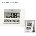 セイコー(SEIKO) デジタル電波掛け時計 SQ429W カレンダー 温度 湿度表示付き掛時計 壁掛け時計 置き時計 置時計 電波時計 電波クロック【条件付送料無料】