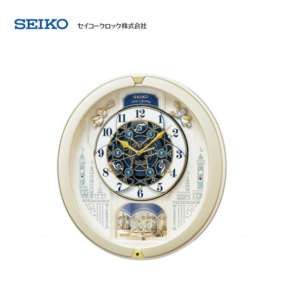 セイコー 電波からくり時計 RE579S 【条件付送料無料】SEIKO おしゃれな電波時計/電波掛け時計/贈答品・贈り物/プレゼント・ギフト/お祝い返し/お返し/新築祝い/からくり時計 その1