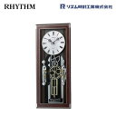 ソフィアーレプリモ 4MN535SR23 【条件付送料無料】 リズム時計工業(RHYTHM) 電波時計/電波掛け時計/電波掛時計/飾り振り子時計/おしゃれな壁掛け時計/時報メロディー/かわいいからくり時計/スタイリッシュ・モダン/オフィスにも