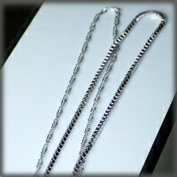 K18WG2連ブレスレット1,0mmベネチアン・スクリューチェーン