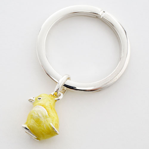 【送料無料・消費税込】イタリア製/シルバー925キーホルダー/ペンダント/ひよこ/ITALY/トリ/ ...