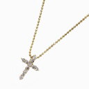 【送料無料】18金 K18 ゴールド GOLD ダイヤモンド Diamond シャンパンカラー 0.2ct クロス ペンダント ネックレス アクセサリー アイテム シルバー SV925 SILVER チェーン 小さめ きらきら 女性 レディース お洒落 オシャレ 記念日 お祝い 誕生日 プレゼント 贈り物