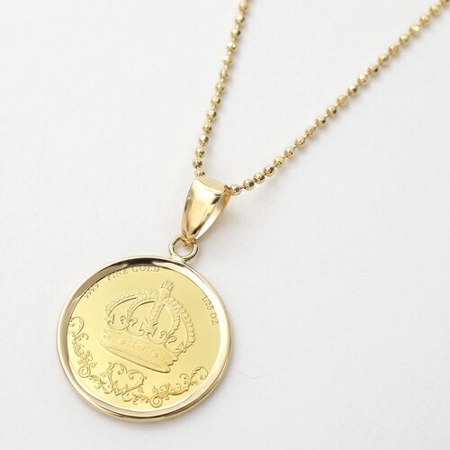 樂天商城 - クラウンとライオン（獅子）純金(K24) コイン 金貨 ペンダント 【smtb-k】【楽ギフ_包装】[金貨/18金/24金ゴールド純金]