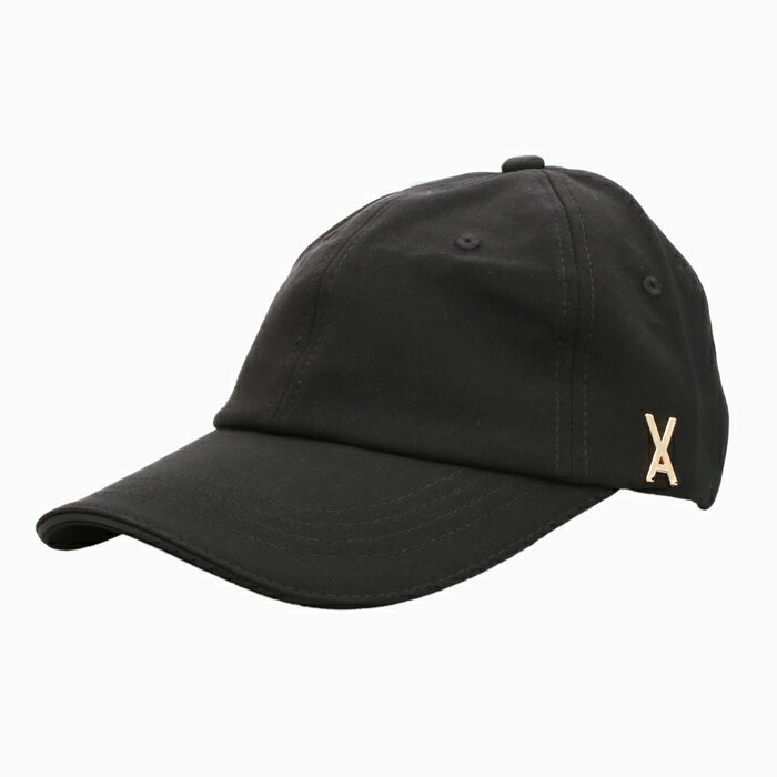 Rakuten - 【VARZAR/バザール】キャップ 帽子 636 ブラック ゴールド メタル スタッドロゴ ファッション 小物 ポリエステル100％ メンズ レディース 男女兼用 ユニセックス 小顔効果 オシャレ シンプル 高級感 韓国 K-POP アイドル 芸能人 着用 ギフト プレゼント バックストラップ付