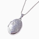 スターリング シルバー【ドイツ MERZ社】シルバー SILVER SV925 ロケット locket ペンダント ネックレス アイテム 花 フラワー 艶あり 写真 フォト メモリアル 記念日 誕生日 お祝い プレゼント 贈り物 女性 レディース オシャレ お洒落