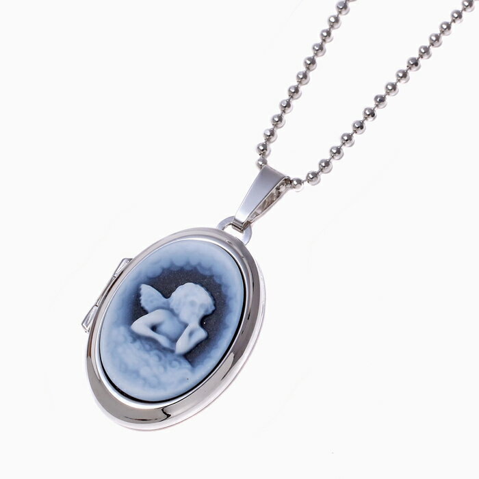  SILVER シルバー SV925 ロケット locket ペンダント ネックレス アクセサリー 、オーバル 写真入れ 写真 フォト 2枚 カメオ エンジェル 天使 可愛い 女性 レディース 家族 恋人 ペット 贈り物 プレゼント お祝い 記念日 誕生日