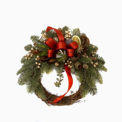 ◇NEW!!◇クリスマス サンタ天然素材 リース レトロ フラワー ドライフラワー自然素材 かわいい 木の実 ..