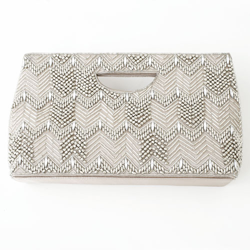 ◇NEW◇【送料無料】パーティーバッグ/ハンドバッグ/クラッチ/2way/ファッション/ホワイトビーズ/ビジュー/結婚式/二次会/披露宴/謝恩会同窓会/お呼ばれ/レディース【smtb-k】