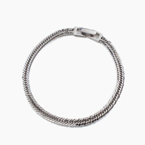 【国産】シルバー(銀無垢)トリプル12面カットキヘイ ブレスレット 20cm 国内大手工場生産 ★豪華仕様★イタリア 最先端カット技術 マシーン導入 キヘイ 大...