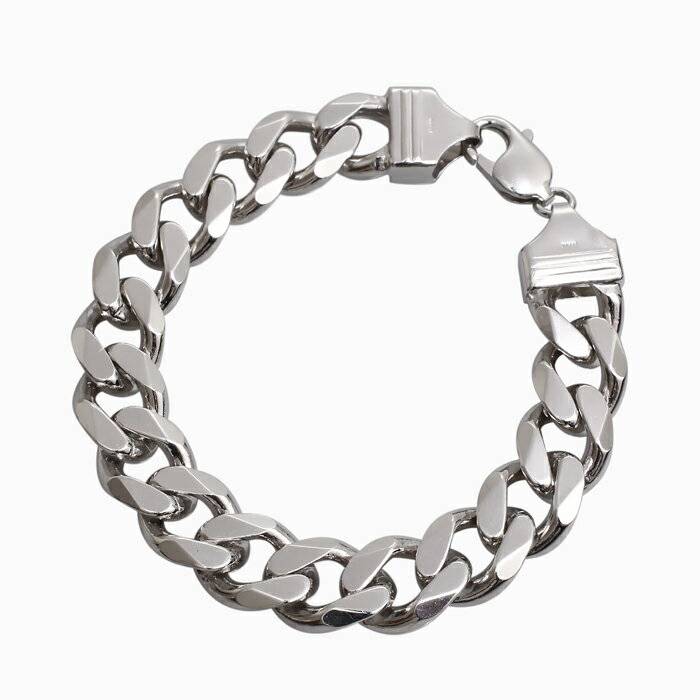 【日本製】シルバー SILVER 925 銀無垢 2面カット キヘイ 喜平 ラウンド 12mm幅 21cm 56g カニカン 引き輪式 男女兼用 メンズ メンズアクセサリー ブレスレット チェーン ゴージャス 大振り プレゼント 贈り物 ギフト