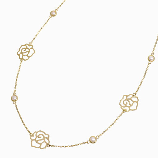NEW!! 10金 K10 10k ネックレス ローズガーデン ローズ バラ スカシローズ 淡水パール パール 上品 大人ネックレス 女性 レディース レディースネックレス イエローゴールド プレゼント ギフト 記念日 長さ調節可能 アジャスター付き NEW!! 10金 K10 10k ネックレス ローズガーデン ローズ バラ スカシローズ 淡水パール パール 上品 大人ネックレス 女性 レディース レディースネックレス イエローゴールド プレゼント ギフト 記念日 長さ調節可能 アジャスター付き