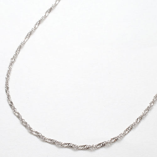 楽天市場ランキング入賞 純プラチナ Pt999 プラチナ チェーン ネックレス アクセサリー アイテム 45cm スクリュー チェーン 造幣局刻印 お洒落 男女...