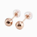 【送料無料】10金 K10 10k K10PG ピンクゴールド ピアス スタッズピアス 小さめピアス シリコンキャッチ式 ミラーボール 5mm シンプル 両耳 軽い 軽量 小さい ミニ プチサイズ レディース レディースアクセサリー 女性 誕生日 お祝い ギフト プレゼント(4)
