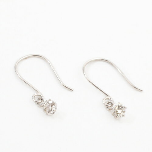 大特価価格!!★送料無料★プラチナ Pt900 Platinum ピアス 両耳 アクセサリー ダイヤモンド DIAMOND 0.16ct フック式 スモール 女...