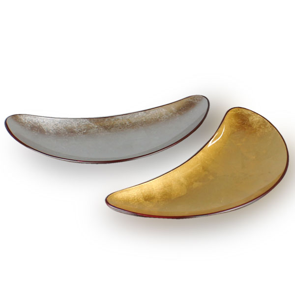 樂天商城 - クール シンプル ナチュラル 三日月皿ペア 2枚 セット 金 銀 贈答 ギフト プレゼント にも