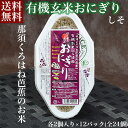 送料無料 お取り寄せ 芭蕉のお米 有機玄米おにぎり しそ 24個入 自然栽培プレミアム有機 栃木県産 栃木県那須黒羽産 自然農法米 那須くろばね 返礼品 ギフト...