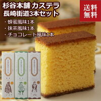 杉谷本舗 カステラ 3本セット 長崎街道 蜂蜜 チョコレート 抹茶 カステラ ギフト お菓子 詰め合せ スイーツ プレゼント 贈答 贈り物 誕生日 おすすめ 人気 お取り寄せ 美味しい 焼き 菓子 内祝い バレンタイン