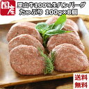 【母の日】里山牛 100%生 ハンバーグ 800g【100g 8個入】国産 黒毛和牛 鹿児島産 宮崎産 牧草飼育 真空パック クール便 霜降り さかうえ ハンバ...