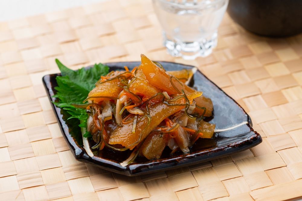 お徳用 北海道苫前「岡田商店」 数の子松前漬け 500g 海産品 北海道 冷凍180日 熨斗対応 送料無料 ギフト 贈答 記念日 産地直送 内祝い