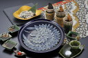 福岡 「ふく太郎本部」 とらふく刺身 慶祝鶴R(4人前) とらふく刺身鶴盛り110g(陶器皿30cm)、とらふく皮40g×2、ひれ酒用ヒレ5枚、ポン酢35g×4...