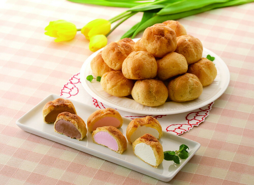 「横浜浪漫館」 シューアイスセット シューアイス40ml(バニラ)×10、シューアイス40ml(ストロベリー、チョコレート)×各5 プレゼント ギフト 贈り物 ...