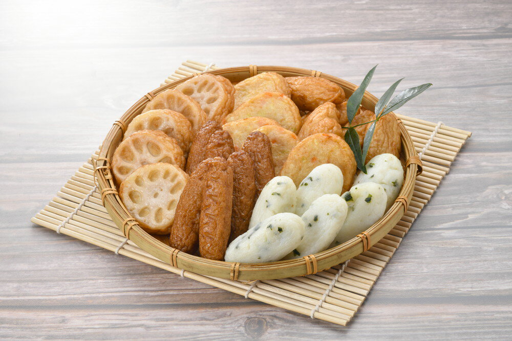 鹿児島 「小田口屋」 レンジDEさつま揚げ6個セット (つけあげ20g×1、しそ天20g×1、いわし天20g×1、野菜天25g×1、れんこん天43g×1)×6 ...