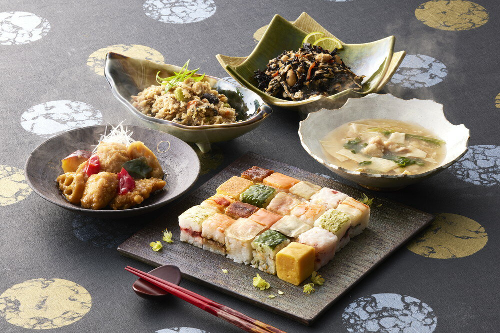 【母の日】「梅の花」 なみはや寿司と4種の和惣菜セット なみはや寿司プレゼント ギフト 贈り物 贈答 記念日 人気 熨斗対応 名入れ 送料無料 産地直送