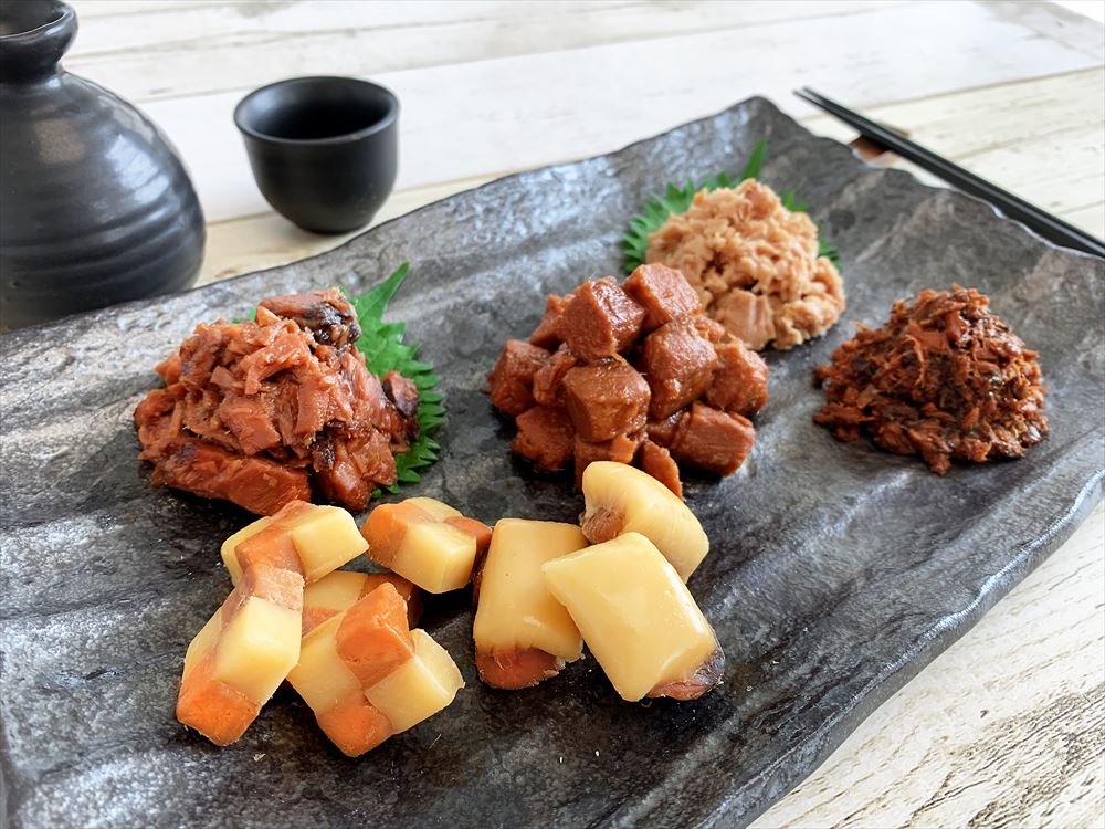 【静岡 鮪鰹珍味佃煮詰め合わせ】 チーズかつお90g まぐろチーズ70g 和生姜燻しかつお140g かつお海苔150g まぐろしぐれ煮120g 海産品 静岡県 ...