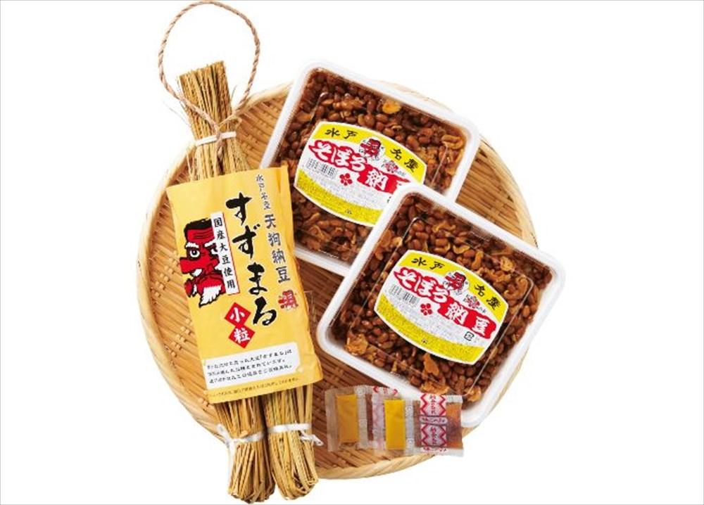 【茨城 元祖天狗納豆 水戸納豆】 すずまるわら納豆70g×2×1 そぼろ納豆300g×2 惣菜 茨城県 プレゼント ギフト 贈り物 贈答 記念日 人気 熨斗対応 名入れ 送料無料 産地直送 内祝い