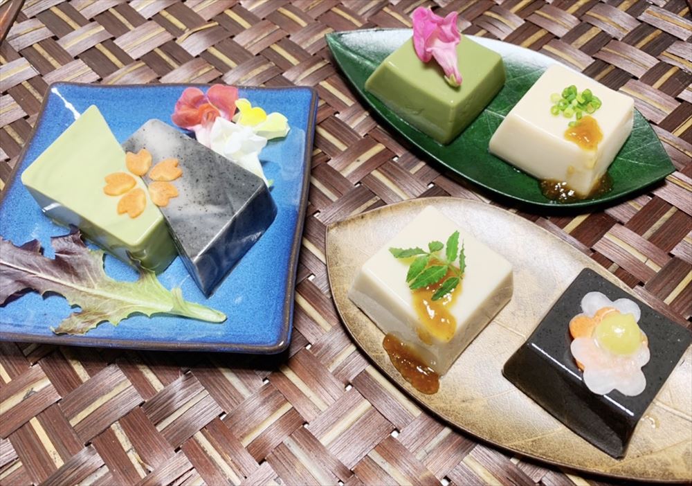 京都 「京五山」 一口ごまとうふセット(プチ)豆腐 胡麻豆腐 雲竜みかげ 100g×1 雲竜もえぎ 100g×1 ごまとうふ (白 黒 抹茶) 50g × 各2 味噌だれ 20g× 2 ごま醤油ジュレ 5g×2 ごま豆腐 惣菜 京都府